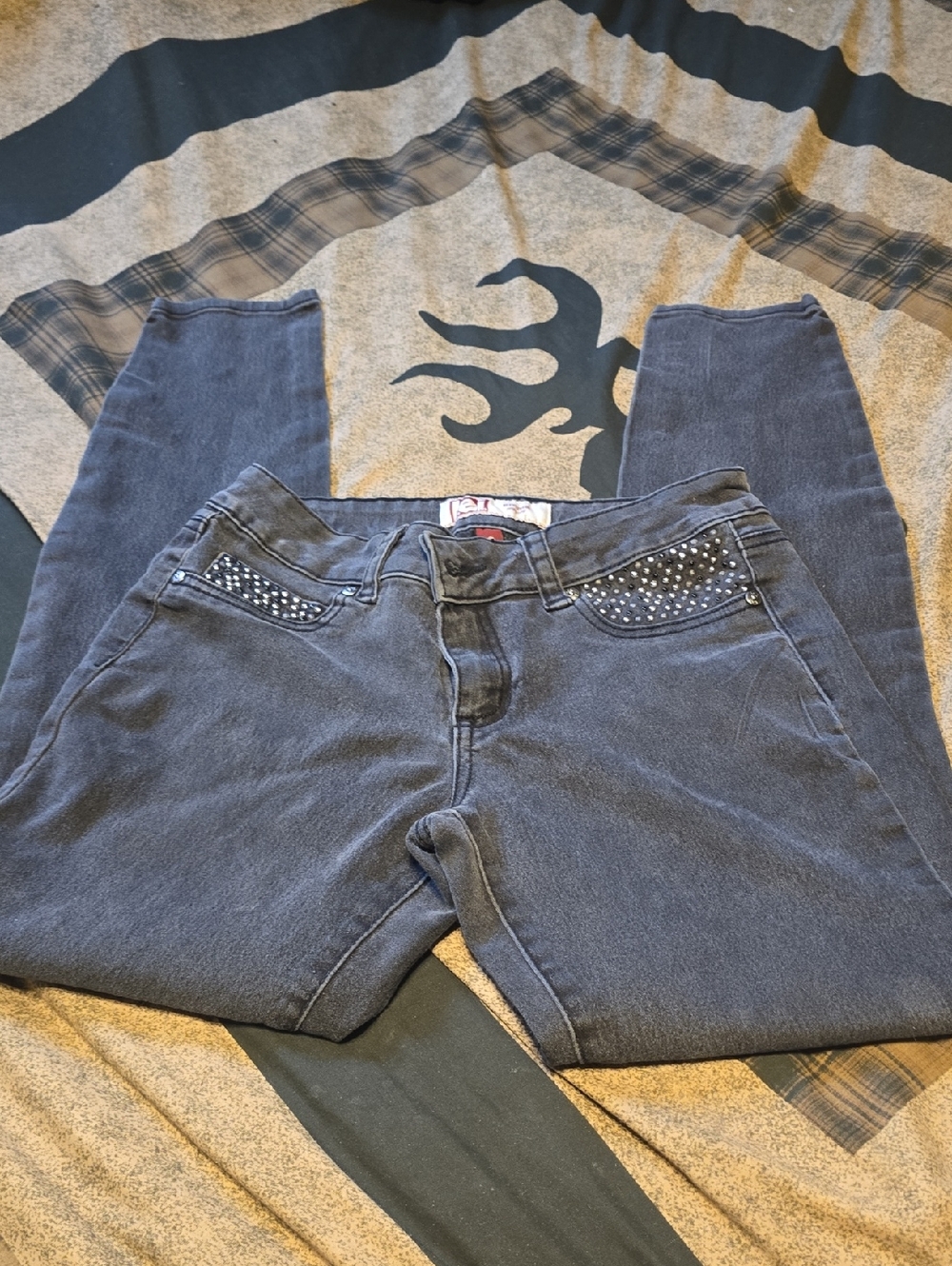 Women’s Dark Embellished Pocket Jeans Lei Great Condition Size 9 Stretch